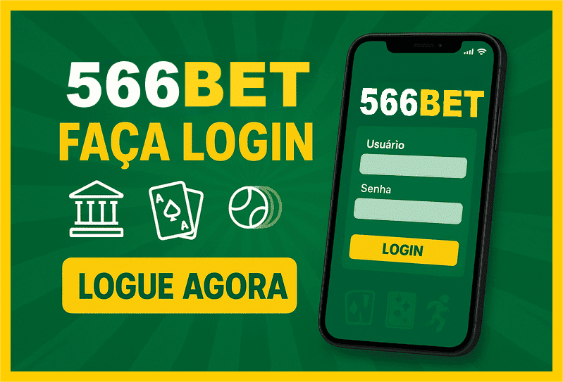Imagem destacando login seguro na 566BET para novos usuários